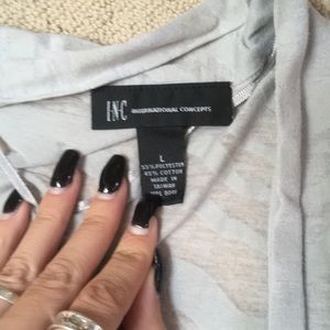 INC International Concepts Sweaters - INC International Concepts grey zebra cardigan L INC International Concepts Sweaters - INC International Concepts grey zebra cardigan L